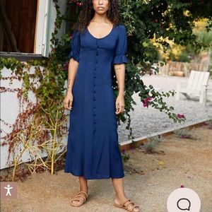 Christy Dawn Lennon Dress in blue Silk